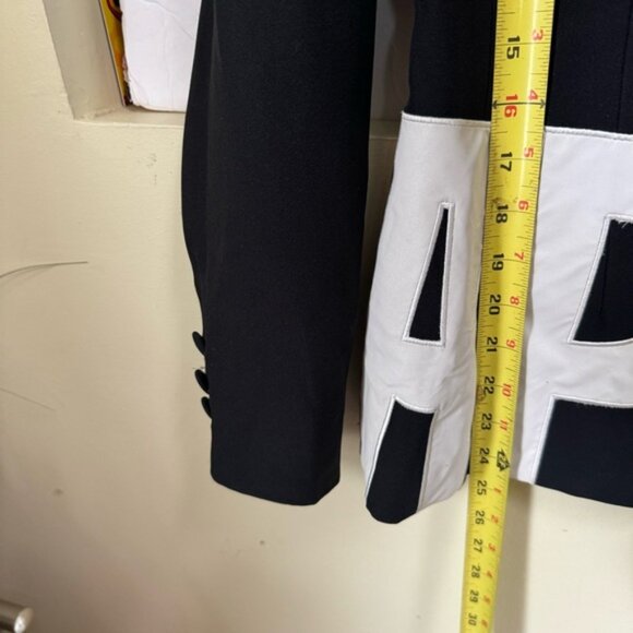 Moschino Cheap Chic Vintage 90s Appliqués CHEAP 3 Button Fitted Blazer Jacket 10 - Picture 12 of 15